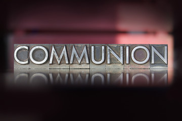 Naklejka premium Communion Letterpress