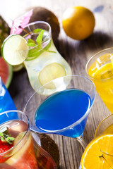 Fresh drink with fruits