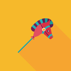 toy horse flat icon with long shadow,eps10