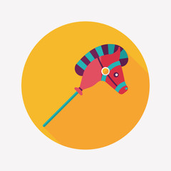 toy horse flat icon with long shadow,eps10