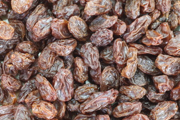 Close - up Heap of Dried raisins