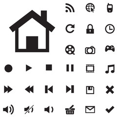 Vector collection of web and mobile icons.