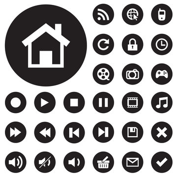Vector collection of web and mobile icons.