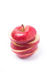 Red apple isolated with space for your create