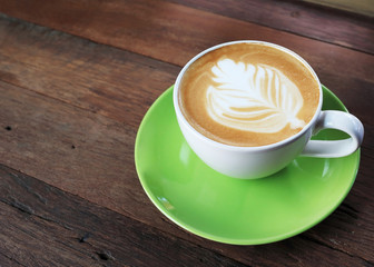 coffee cup on wooden table