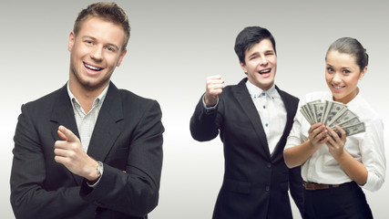 team of young successful business people