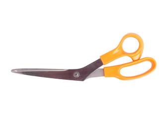 orange scissors isolated
