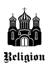 Religious temple or church icon