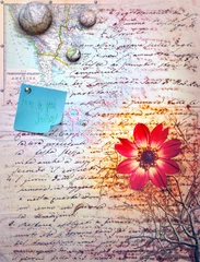 Tuinposter Plakboek-, collage- en patchwork-achtergrondreeksen © Rosario Rizzo