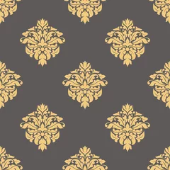 Afwasbaar behang Bloemen geel naadloos patroon © Vector Tradition
