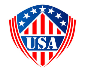 Usa heraldic shield symbol