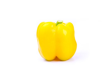 yellow paprika on a white screen