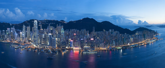 Hong Kong Island at dusk