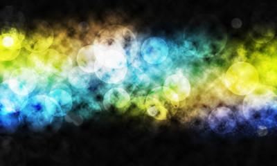 Abstract bokeh on black background