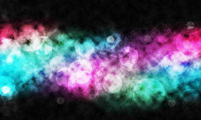 Abstract bokeh on black background