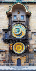 Naklejka premium Praski zegar astronomiczny (Orloj) na Starym Mieście w Pradze