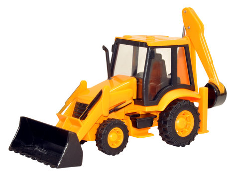 Yellow Toy Tractor Excavator