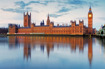 Houses of parliament - Big ben, england, UK - obrazy, fototapety, plakaty