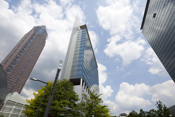 Office building on blue sky