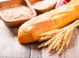 fresh baguette bread