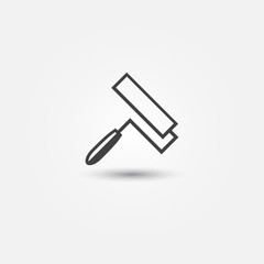 Fototapeta premium Paint roller icon - vector abstract symbol