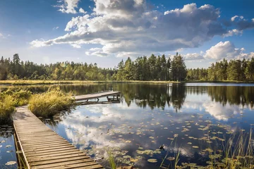 Gordijnen Swedish Lakeview © daskleineatelier