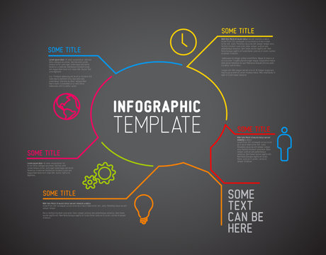 Modern Infographic report template made from lines