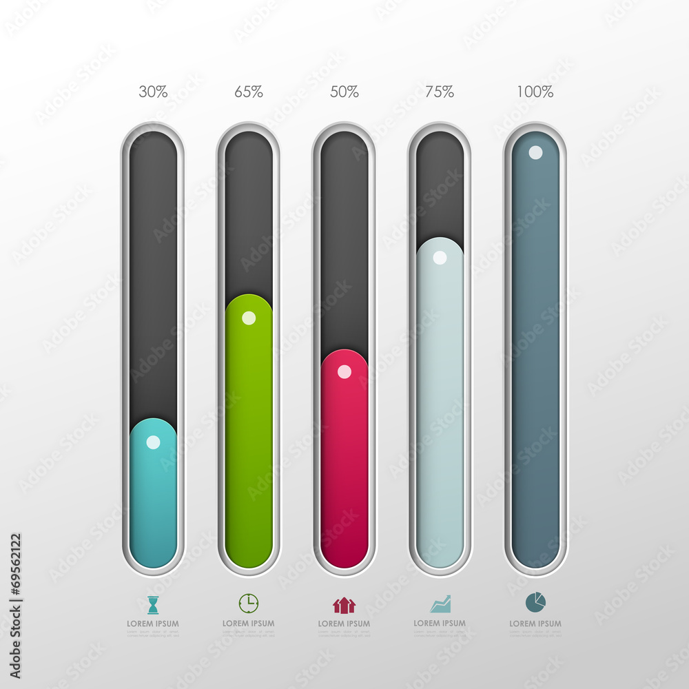 Wall mural vector chart template in modern style