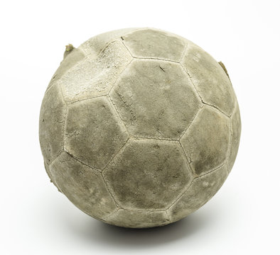 old football or soccer on white background isolated