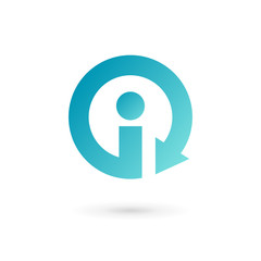 Letter I arrow logo icon design template elements.
