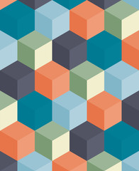 An abstract geometric vector background with blocks