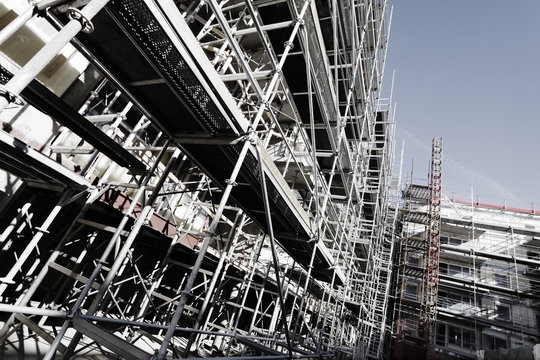 scaffolding constructions, super wide view