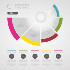 Modern business Infographics circle origami vector