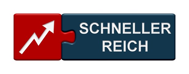 Puzzle-Button rot blau: Schneller reich