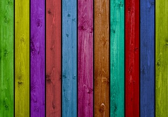 11 bunte Holzbretter