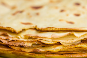 Fresh pancakes on plate