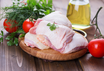 Raw chicken