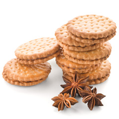 Sandwich biscuits with vanilla filling