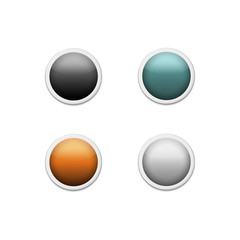 Set of colored round buttons