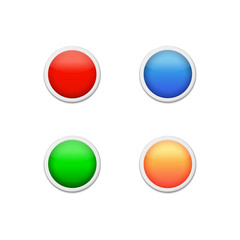 Set of colored round buttons