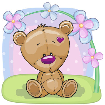 Teddy Bear with flowers