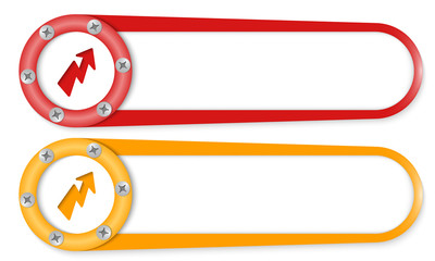 Obraz premium set of two buttons with screws and flash