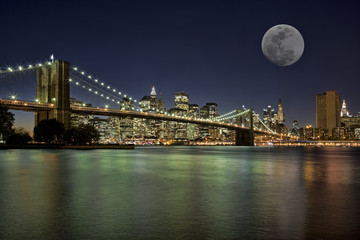 Moonrise in New York City