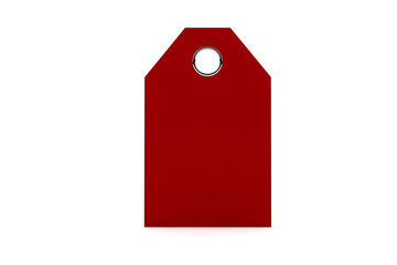Blank red price tag