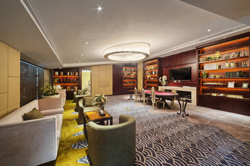 Modern Room for recreation, with poker table