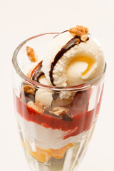 ice cream with fruits