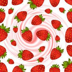 Seamless strawberry pattern