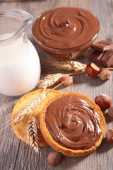 chocolate cream and bread