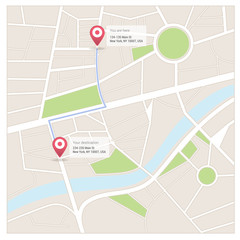 Fototapeta premium Street map and directions