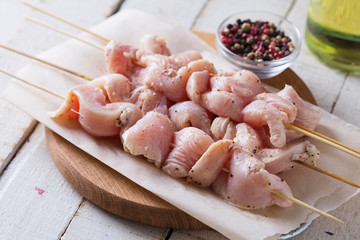 Marinated chicken meat